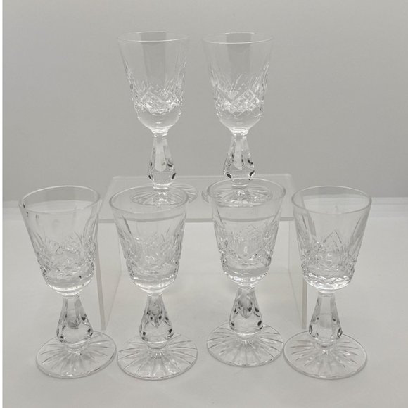 Waterford Crystal Kylemore 4” Cordial Glasses - Discontinued Pattern - Set Of 6